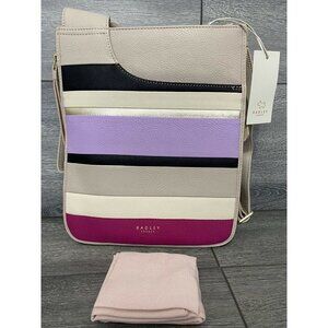 RADLEY London Pockets Medium Stripe Crossbody bag dove gray color